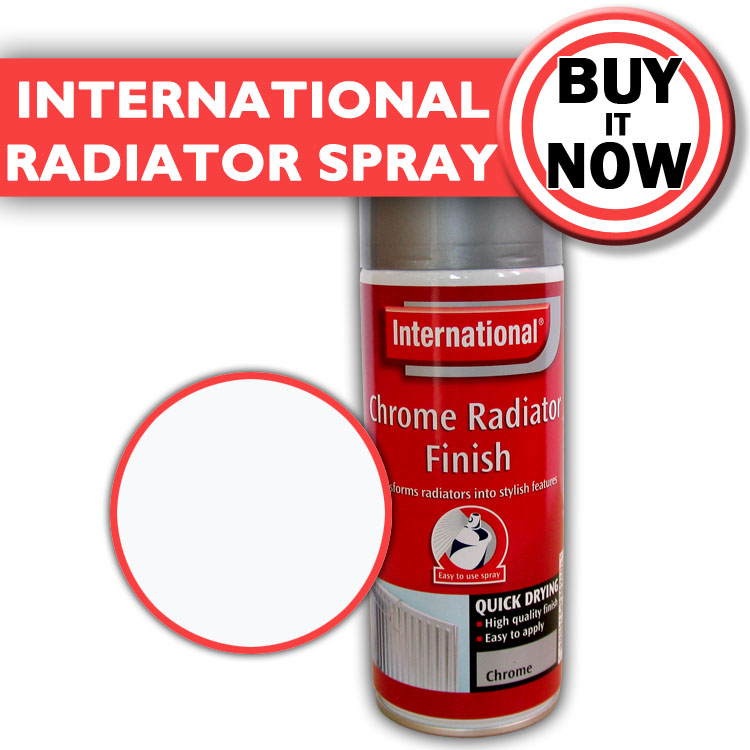 RADIATOR PAINT SPRAY International Chrome Radiator Finish & White Spray